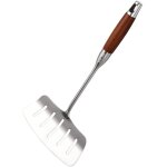 Spatule  poisson, acier inoxydable, pour ?ufs de poisson pais, 37, 5 x 18 cm