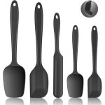 Spatule silicone, spatule cuisine lot de 5, marises de cuisine pâtisserie résistante à la chaleur, ustensiles ... Spatule silicone, spatule cuisine lot de 5, marises de cuisine pâtisserie résistante à la chaleur, ustensiles ...