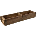 Caisse en bois en forme de brique avec des ferrures en mtal - grande / 60 x 15 cm - coupelle dcorative ...
