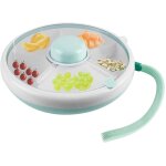 Spinner � collation avec dragonne, bol � collation avec couvercle et compartiments, assiette � collation, ...