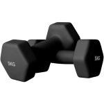 Sportnow - lot de 2 haltres hexagonales 2 x 5 kg - poigne antidrapante - mtal pvc noir