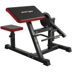 Sportnow - banc  biceps preacher curl assise rglable 5 niveaux charge max. 120 kg acier noir rouge