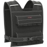 Sportnow - gilet lest 20 kg ajustable - veste de poids rglable - bande rflchissante - noir