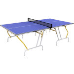 Sportnow - table de ping pong pliable en 4 - dim. 274 x 152, 5 x 76 cm - filet, 2 raquettes, 3 balles ...