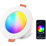 Spot encastr� led 10w (�quivalent � 80w) rgb dimming couleur rgbw ip44 3000 - 6500k rond dimmable t�l�commande ...