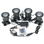 Spots sous marins �tanches multicolores rvb pour aquarium avec t�l�commande pour bassin de jardin, aquarium, ...
