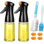 Spray huile cuisine 200 ml, 2pcs vaporisateur d'huile et de vinaigre avec brosse, vaporisateur d'huile ...