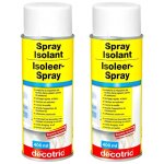 Spray isolant decotric neutralise taches d'humidit� et nicotine blanc - pack x2 conditionnement: 400 ...