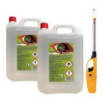 2 pieces - 5 litres - bioethanol combustible poeles bio sprint tot 10 litres inodore sans fumee' naturelle ...