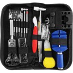 Sstrwgood 147 pcs kit de r�paration de montre, professionnel kit montre demontage bracelet, outils horlogerie ...