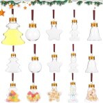 Sstrwgood 15 boules transparentes �8 cm � remplir vin friandises 50 ml, diy suspension no�l