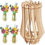 Sstrwgood vase bois support pour bouquet lego, compatible fleurs cerisier, tournesol, tulipe, narcisse, ...
