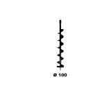 St pierre du champ - mèche Ø100mmx80cm pour tarière thermique St pierre du champ - mèche Ø100mmx80cm pour tarière thermique