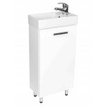 Stamar - meuble de salle de bain - 40 x 22 cm - blanc - avec lavabo - compact et �l�gant