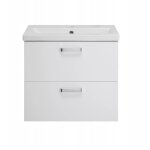 Stamar - meuble de salle de bain avec lavabo - 60x40 cm - blanc laqu� - design moderne et �l�gant