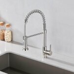 Stanew - robinet cuisine mitigeur avec douchette extractible, pivotante 360, vier arc lev, pulvrisateur ...