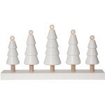 Star trading - chandelier skog, forêt de sapins, blanc, bois, lampe de décoration, 5 flammes, 46cm Star trading - chandelier skog, forêt de sapins, blanc, bois, lampe de décoration, 5 flammes, 46cm