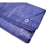 1 pice dans un emballage) bche impermable 5 x 6 m bleu 55 g / m2 bche avec anneau mtallique, film ...