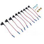 Lot de 10 adaptateurs de fusibles de voiture 12 v, adaptateur de fusible de voiture à double fente polyvalent ... Lot de 10 adaptateurs de fusibles de voiture 12 v, adaptateur de fusible de voiture à double fente polyvalent ...