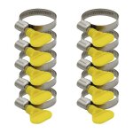 Lot de 100 colliers de serrage en acier inoxydable de qualit industrielle - 25 - 38 mm - pour tuyau ...