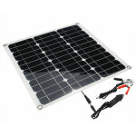 Start - 50w 12v panneau solaire photovoltaique usb noir monocristallin batterie régulate sasicare Start - 50w 12v panneau solaire photovoltaique usb noir monocristallin batterie régulate sasicare