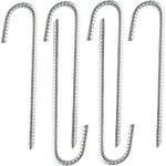 6 piquets d'ancrage en acier galvanis robuste pour barres d'armature en j - pour chapiteaux, tonnelles, ...