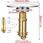 Start - bouchon de lavabo, bonde clic - clac pop - up 66 mm pour lavabo de salle de bain, lavabo de cuisine, ... Start - bouchon de lavabo, bonde clic - clac pop - up 66 mm pour lavabo de salle de bain, lavabo de cuisine, ...