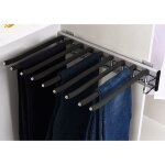 Cintre porte - pantalons coulissant  9 bras pour pantalons, barre de suspension en acier inoxydable, ...