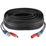 Cordon d'alimentation vido cable bnc pour camra dvr de surveillance de scurit 18. 3m / 60ft noir ...