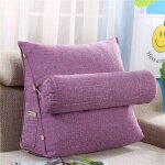 Coussin de lecture - pour canap, chaise de bureau, lit - avec traversin, coussin de lecture (violet, ...