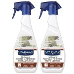 Lot de 2 nettoyants menuiseries pvc et alu pour portes et fentres 500ml starwax