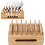 Station de charge en bambou, stations d'accueil pour t�l�phone portable pour plusieurs appareils, bo�te ...