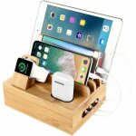 Station de charge en bambou support de bureau et station de charge pour plusieurs appareils station d'accueil ... Station de charge en bambou support de bureau et station de charge pour plusieurs appareils station d'accueil ...