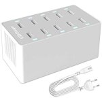 Station de charge usb, hub chargeur usb de 50 w  10 ports, chargeur usb multiport avec smart detect, ...