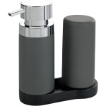 Station de lavage easy - squeeze, distributeur liquide vaisselle et distributeur savon liquide, gris, ...