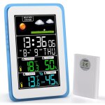 Coavas - station meteo interieur exterieur sans fil, station mto sans fil, thermomtre hygromtre baromtre ...