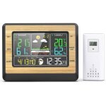 Station m�t�o int�rieure / ext�rieure sans fil avec �cran lcd 6 pouces, alarme de temp�rature / humidit�, ...