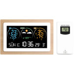 Station meteo int�rieure / ext�rieure, thermom�tre sans fil, �cran lcd couleur rechargeable usb, moniteur ...