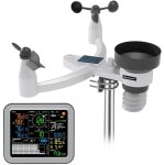 Station m�t�o sans fil 5 en 1 for int�rieur et ext�rieur, temp�rature et humidit�, vitesse du vent, direction ...