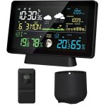 Station m�t�o sans fil 8 en 1 thermom�tre hygrom�tre interieur exterieur avec pr�visions m�t�o 7, 5 pouces ...