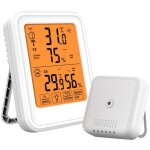 Station m�t�o sans fil avec capteur ext�rieur, radio - r�veil num�rique dcf sans fil, thermom�tre, hygrom�tre ...