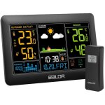 Station m�t�o sans fil avec �cran couleur et fonction de thermom�tre, hygrom�tre, barom�tre, pr�visions ...