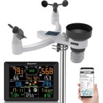 Station mto, station mto wifi avec capteur extrieur 7 en 1, pluviomtre, direction et vitesse du ...