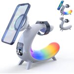 Station de recharge sans fil 6 en 1 avec lumire rvb, affichage d'horloge numrique, support de tlphone ...