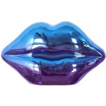 Statue bouche � poser �lectroplaquage d�grad� violet et bleu (h11 cm)