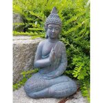 Statue de bouddha feng shui figure de bouddha d�coration jardin boudda pierre artificielle 33cm imitation ...