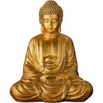 Statue bouddha mditation or - statuette dcoration zen et feng shui - apporte une ambiance apaise et ...