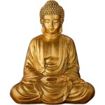 Statue bouddha m�ditation or - statuette d�coration zen et feng shui - apporte une ambiance apais�e et ...
