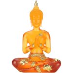 Statue de bouddha en r�sine transparente statue de bouddha assis antique priant bouddha figurine sculpture ...