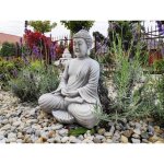 Statue de d�coration d'ornement de jardin - bouddha m�ditant kothu - in en pierre de fonte